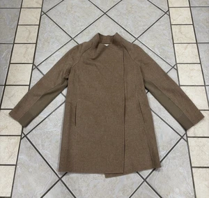 Neu mit Etikett Vince Damen-Cardigan Wollmischung beige Automantel Pullover hinten Größe Medium - Bild 1 von 14