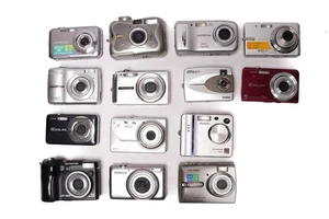 Lot of 14 cameras Olympus Fujifilm Casio Kodak Vivitar - Picture 1 of 2