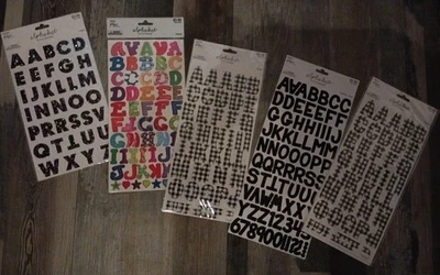 Paper Studio Letter Shimmer Alphabet Stickers Lot New  - Image 1 of 3