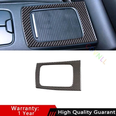 Cubierta de caja de almacenamiento de consola de coche de fibra de carbono real para BMW M3 E90 2008~2013 1* Foto 1 de 4