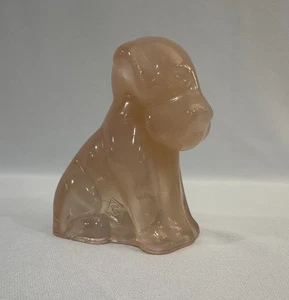Boyd Schlacke Kolonial Glas Vintage Hund Figur Transparent Rosa - Bild 1 von 9