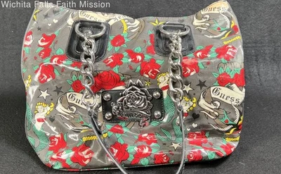 Bolso de Mano Vintage Guess Inked Mermaid Rose Foto 1 de 4