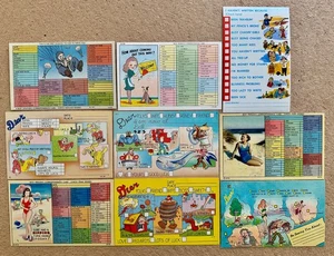 9 Diff. BESCHÄFTIGTE PERSONENKORRESPONDENZ & CHECKLISTE Postkarten 30er-50er Jahre - Bild 1 von 2