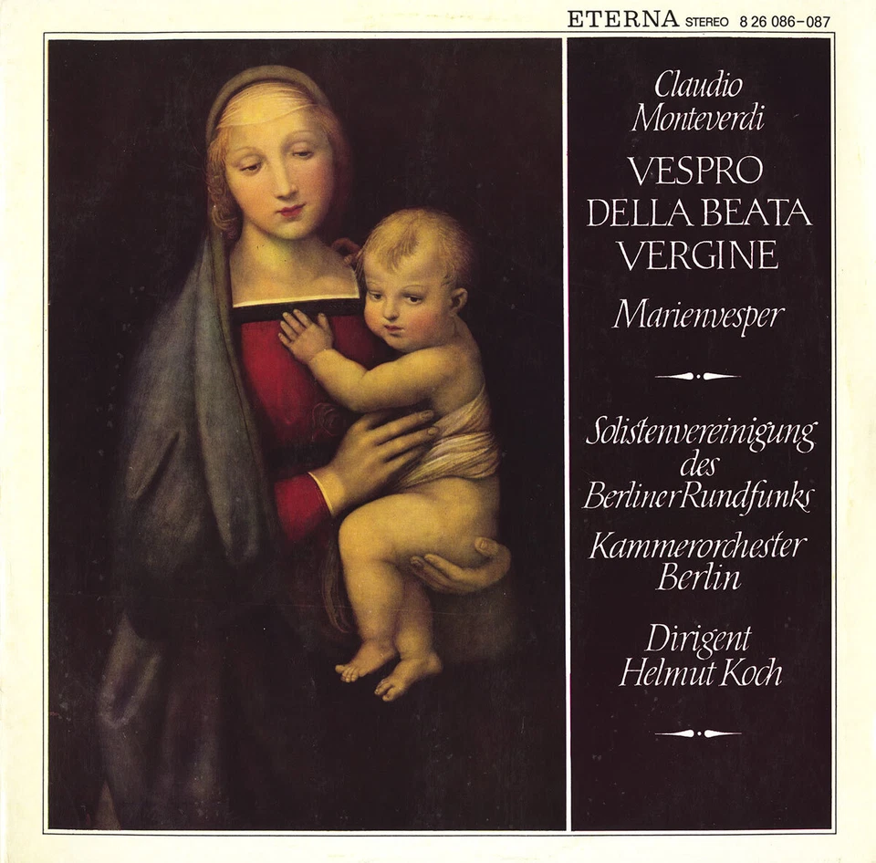 MONTEVERDI Vespro Bella Beata Vergine KOCH Eterna 826086 2LP NM 1967 Recording - Image 1 of 3