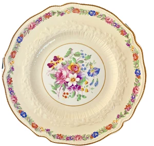 4 Dessert/Pie Plates Dubarry by Johnson Brothers England 1940 Old Staffordshire - Picture 1 of 11