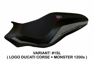 Funda de asiento plateada Ducati Monster 1200 - 1200S 2017 - 2018 Tappezzeria Italia - Imagen 1 de 1