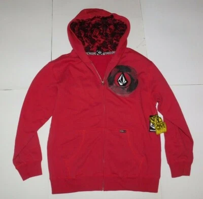 Sudadera con Capucha Volcom Red Dot Splat Básica Jóvenes Niños Talla Pequeña Nueva Foto 1 de 3