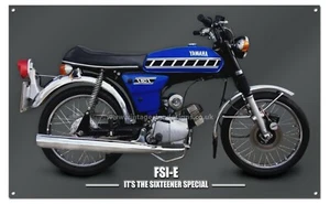 CLASSIC FSI-E MOTORCYCLE ART METAL SIGN. 16" X 10" - GARAGE ART - MAN CAVE ART - Foto 1 di 1