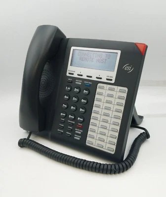 ESI 55 IP GIG (5000-0858) Charcoal Desk Phone (20 In-Stock) *Refurbished* - Image 1 of 4