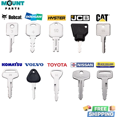 Juego de 10 llaves de carretilla elevadora para CAT Bobcat Komatsu Toyota Doosan Hyster JCB Yale Volvo Foto 1 de 4