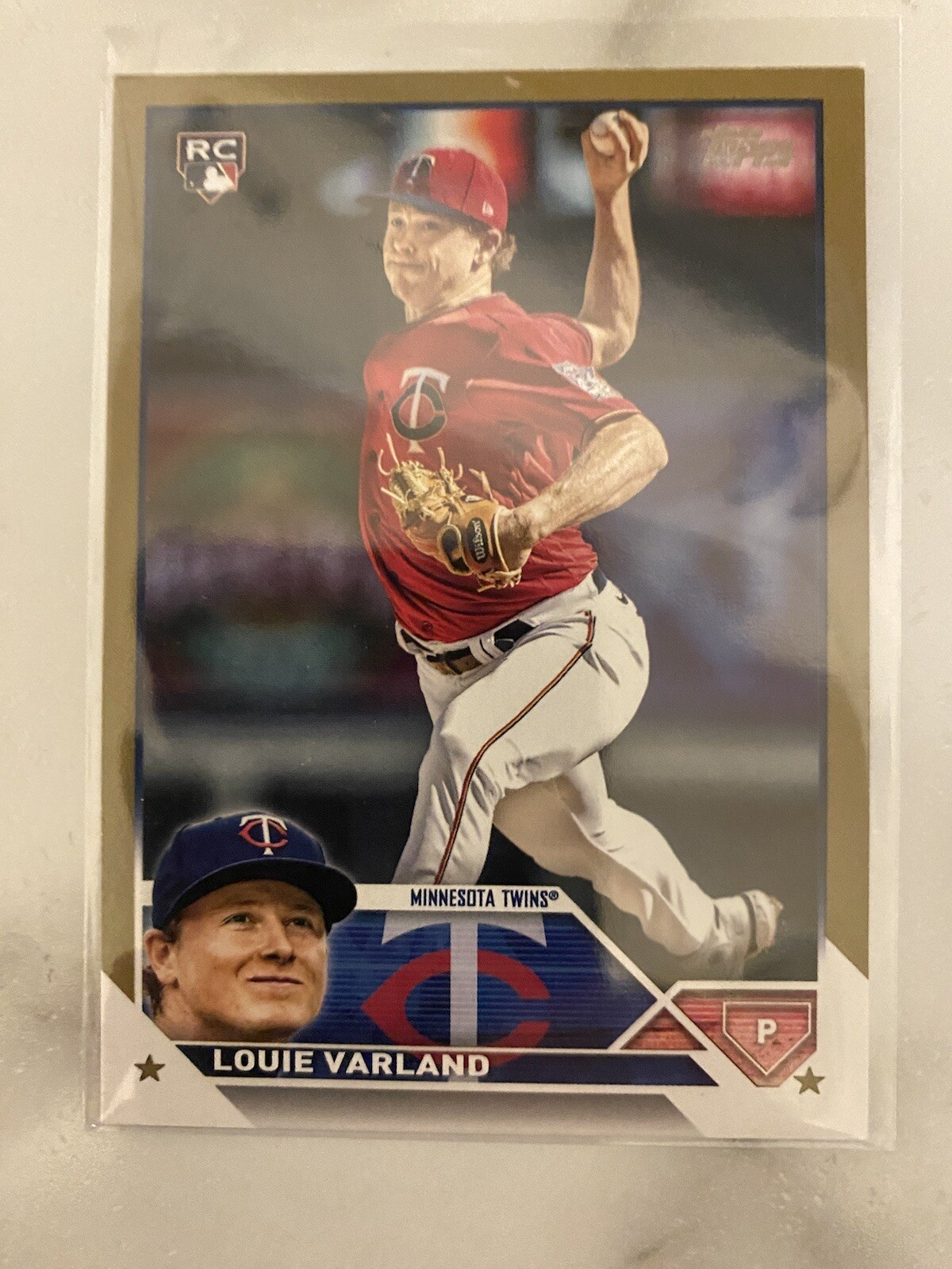 2023 Topps Gold Foil #441 Louie Varland RC Rookie  Minnesota Twins Baseball