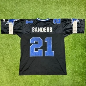 Deion Sanders Dallas Cowboys Vintage 90's Starter Football Jersey Size 48/Large - Picture 1 of 9