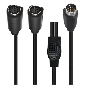 Mini Din 8-Pin Male to Dual Female Audio Video Splitter Cable 0.5m - Picture 1 of 4