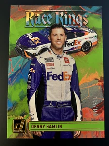 2024 Donruss Lime Green #199 Denny Hamlin RK 35/149 - Picture 1 of 2