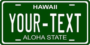 Placa de matrícula personalizada verde Hawaii coche motocicleta bicicleta - Imagen 1 de 2