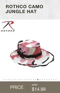 Rothco Camo Jungle Hat Pink Camo XS - Picture 1 of 3