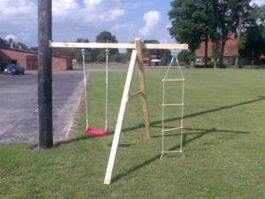 Anbauschaukel kleine Kinder Doppelschaukel Spielturm Klettergerüst - Bild 1 von 3