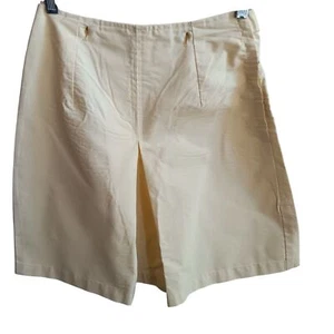 25" Vintage 1970's Womens Skirt COUNTRY YELLOW Taper COTTON BLEND Skort Shorts  - Picture 1 of 9