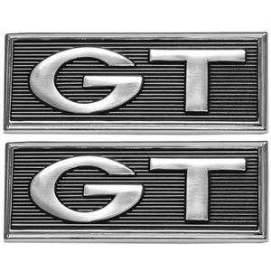 1967 Comet 1968 Mustang Lower Rear Fender GT Nameplate Emblem Pair Right & Left - Picture 1 of 1
