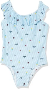 Tommy Hilfiger L124248 Kids Ithaca Icon One-Piece Swimsuit Girl's Size L - Picture 1 of 3