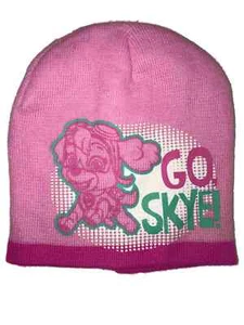 Nickelodeon Girls Pink Paw Patrol "Go Skye!" Knit Beanie Winter Stocking Hat - Picture 1 of 1