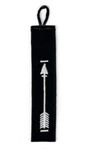 Boy Scout Order of the Arrow OA Pocket Sash White arrow on Black Brotherhood - Picture 1 of 1