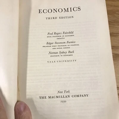 1948 Third Edition  " ECONOMICS " By Fairchild - Furniss- Buck. - Image 1 of 4