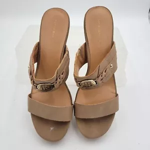 Tommy Hilfiger Wedge Sandals Slip on Size 11 Cork look heel - Picture 1 of 8