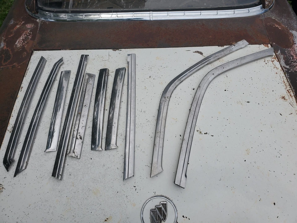 Buick LeSabre Wildcat 1969 1970 4 puertas ventana lateral juego de 10 piezas aluminio Foto 1 de 4