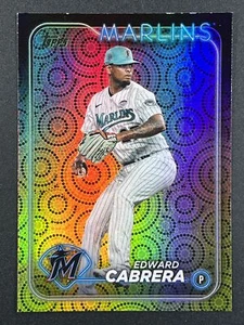 EDWARD CABRERA 2024 Topps Series 2 Summer Foil #465 Miami Marlins - Foto 1 di 2