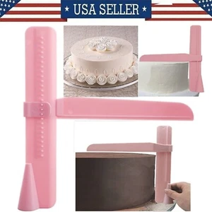 Adjustable Cake Scraper Cake Smoother Tool Fondant Smoothing Decorating Tools US - Picture 1 of 8
