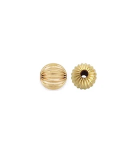 10pcs 3mm 14k Gold Filled Corrugated Spacer Beads Round Ribbed Jewelry Making - Picture 1 of 1