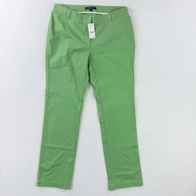 Chinos Brooks Brothers Milano Fit para mujer de algodón elástico talla 8 verde Kelly nuevos con etiquetas Foto 1 de 4