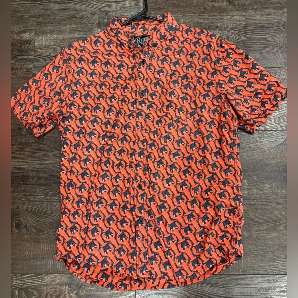 Camisa masculina retrofit frente botão lagosta da fivela - Imagem 1 de 4