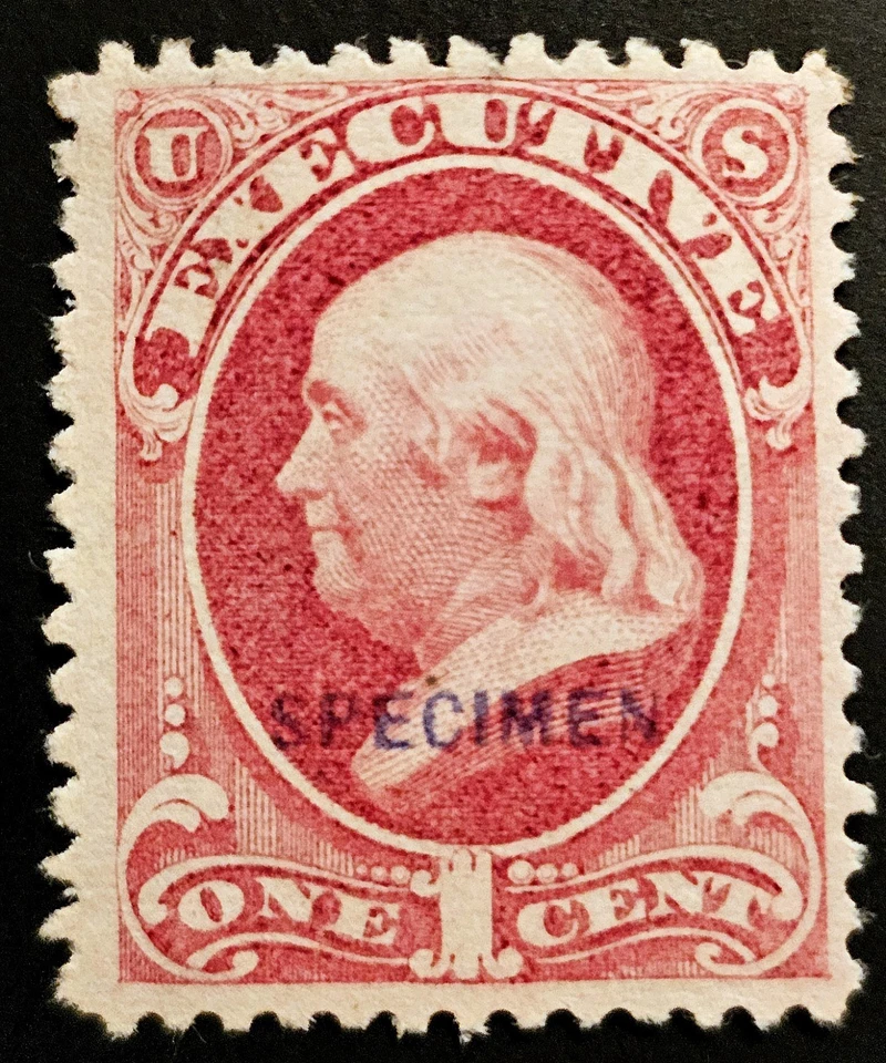 ОФИЦИАЛЬНАЯ МАРКА США «ОБРАЗЕЦ» «ИСПОЛНИТЕЛЬНЫЙ» 1875 SC #O10S ДУХИ-12 MHOG - Изображение 1 из 2