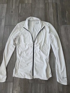Nike Golf Full Zip Fitted Lightweight Jacket. White/black. Size XS - Picture 1 of 11