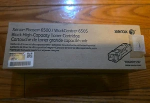 Genuine Xerox Phaser 6500/WC 6505 106R01597 Black High-C Toner C. F. Shipping - Picture 1 of 2