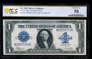 AC Fr 237 $1 1923 Silver Certificate PCGS 58 !! - Picture 1 of 2