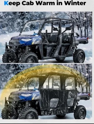 UTV Cab Enclosure for Polaris Ranger XP 1000 Crew 2019-2024 - Image 1 of 4