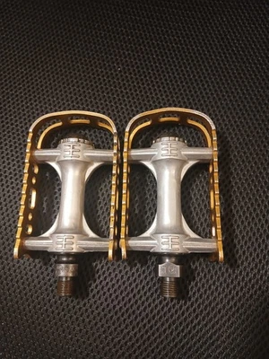 Vintage Bmx Kkt Lightning Pedals Gold 1/2 - Best Offer - Image 1 of 4