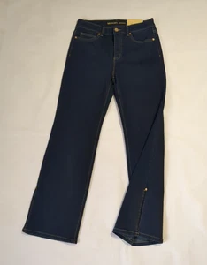 Pantalones de mezclilla Michael Kors talla 6P Selma Bootcut tiro alto azul oscuro nuevos con etiquetas - Imagen 1 de 14