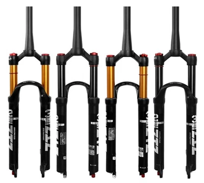 ZTZ 26/27.5/29 inch MTB Air Suspension Fork, 1 1/8 to 1.5 inch Tapered Tube - Image 1 of 4