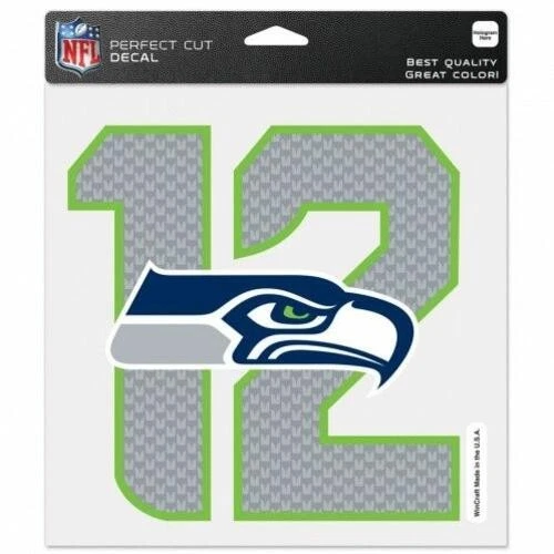 Calcomanía Seattle Seahawks 8x8 color corte perfecto (12º hombre) Foto 1 de 1