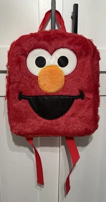 Nova Mochila de Pelúcia Vermelha Sesame Street Elmo Viagem Escolar 12” Criança Infantil - Imagem 1 de 4