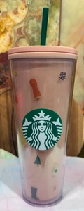 Starbucks Tumbler X Bando Ban.do Pink Sweater Weather Stay Cozy 24oz. mit Strohhalm - Bild 1 von 6