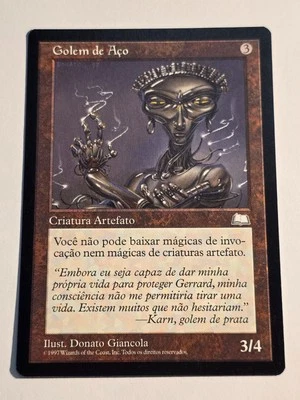 Steel Golem●Weatherlight●MTG●1997●UNCOMMON●PORTUGUESE●NM(-)●C588 - Image 1 of 2