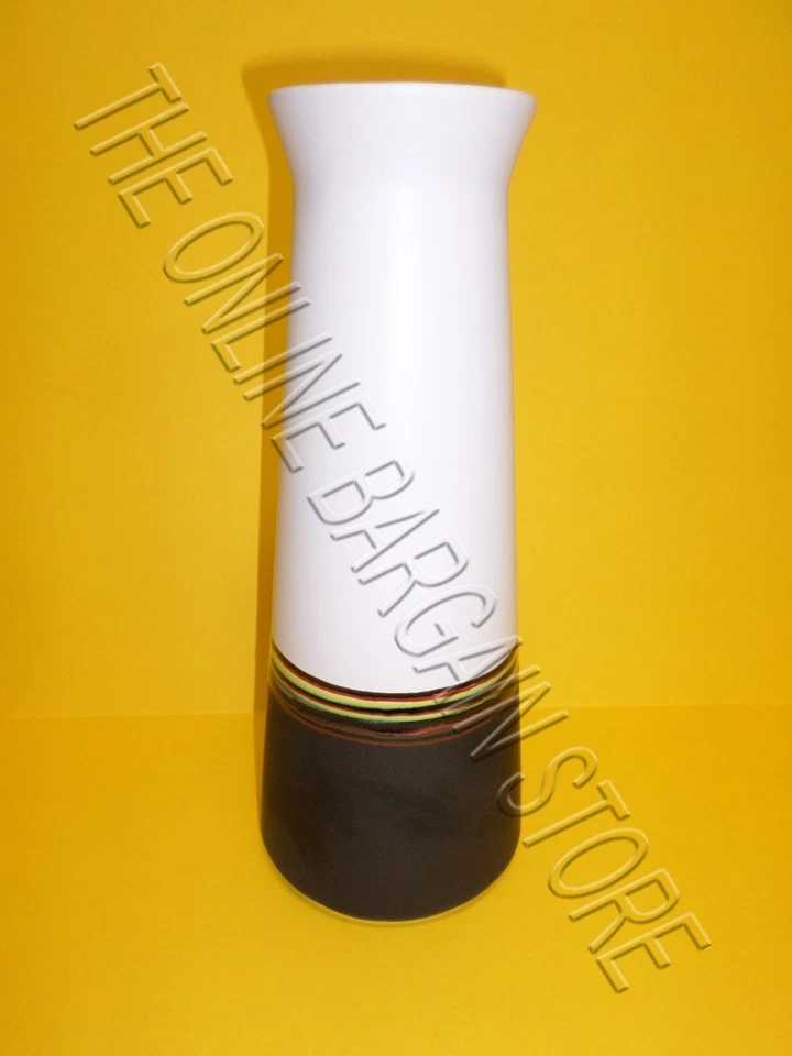 Jarrones de cerámica Pottery Barn West Elm modernos decoración del hogar negro blanco altos  Foto 1 de 1