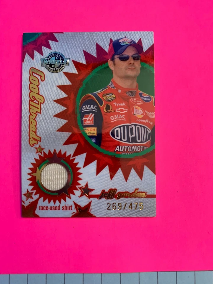 2005 PRESS PASS WHEELS JEFF GORDON COOL THREADS 269/475 RACE-USED SHIRT - Image 1 of 1