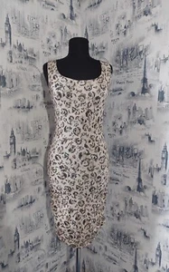 Marc Cain Dress Bage Butterfly Printed Sleeveless Draped Sides Dress sz N3 S M - Picture 1 of 10