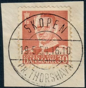 FAROE ISLANDS. Frederik IX. 30 Øre. SKOPEN PR. THORSHAVN. piece (PK1968) - Picture 1 of 1